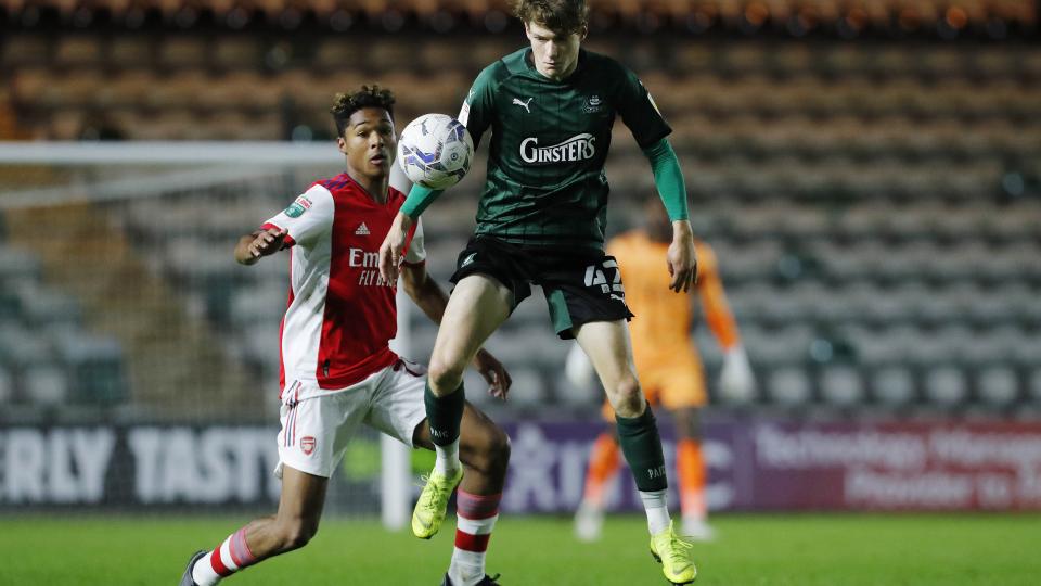 Rhys Shirley against Arsenal under-21s