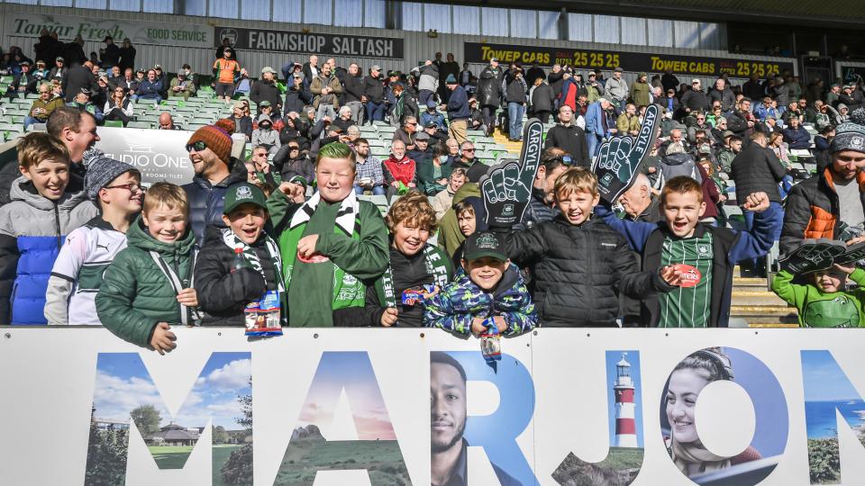 Young supporters at Home Park