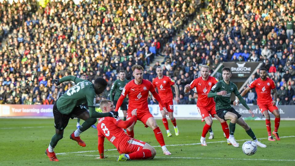 Panutche Camara fights for an opening