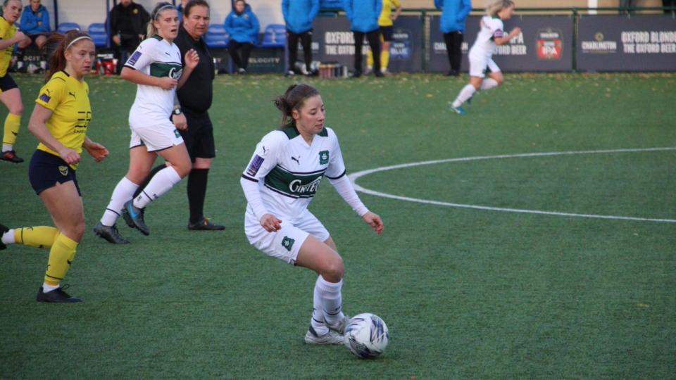 Action from Oxford United Women v Argyle Women