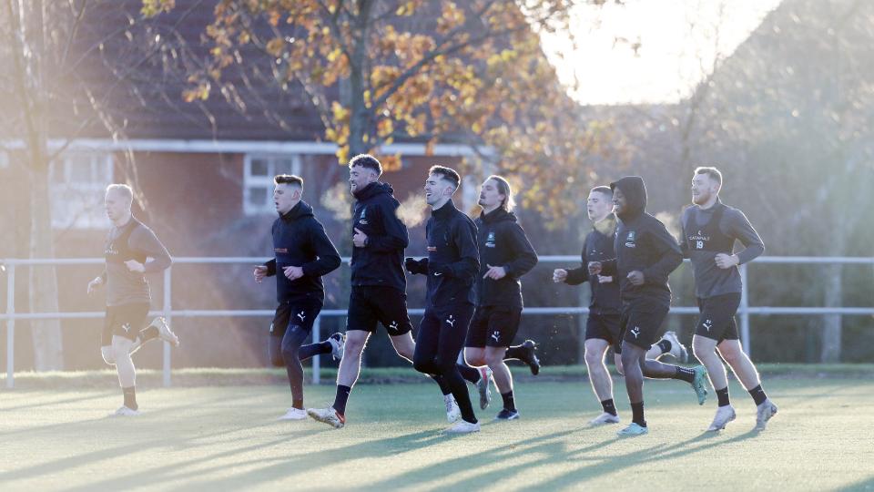 training at Newcastle