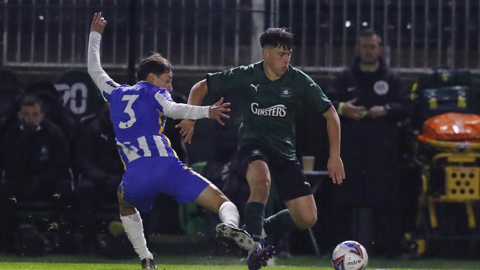 Academy in action v Brighton