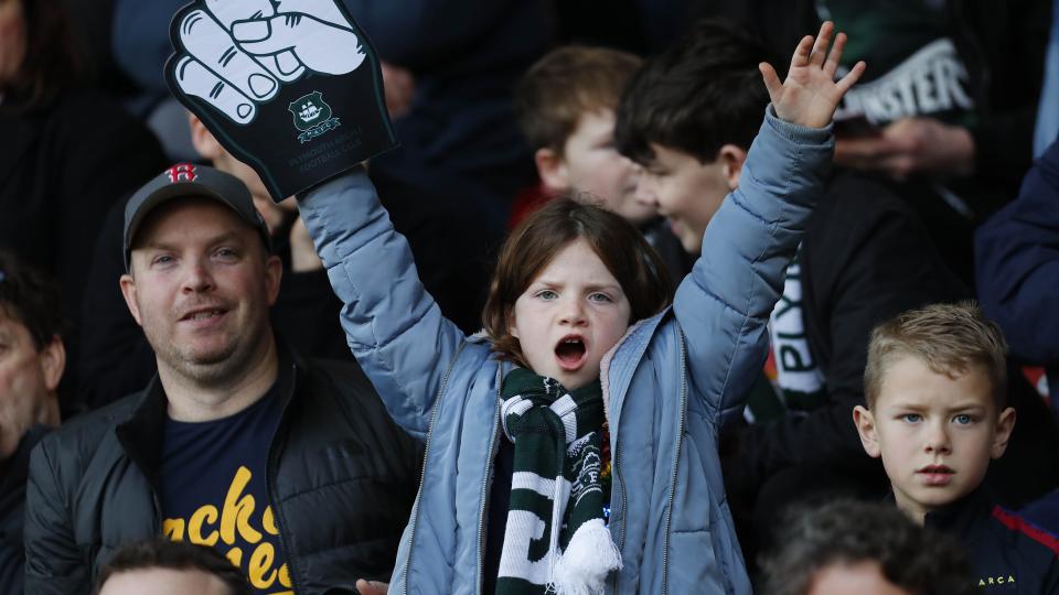 Young Argyle supporter at Cheltenham Town