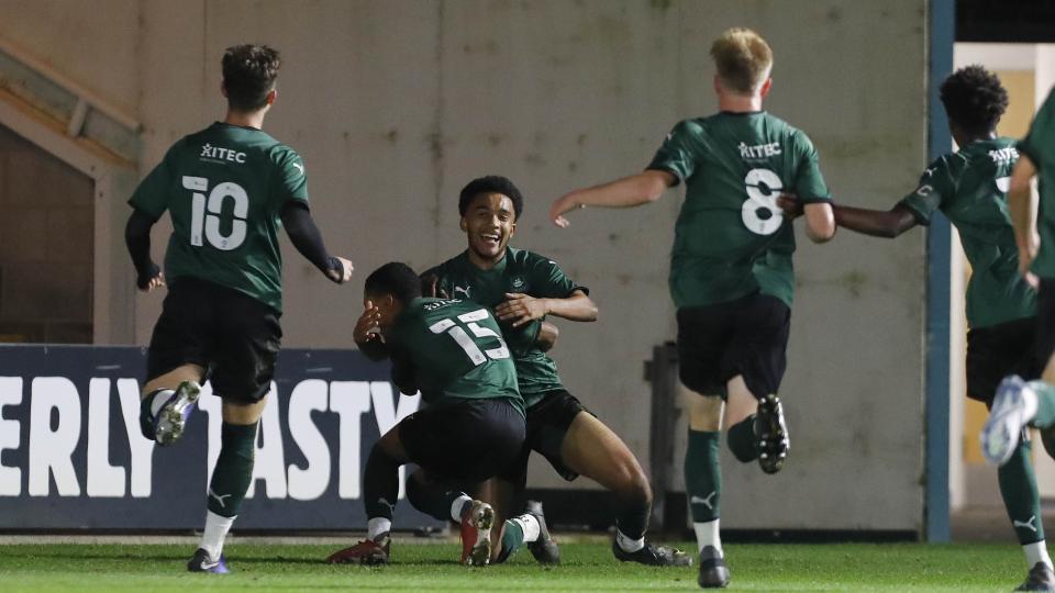 Argyle Academy players celebrate in the FA Youth Cup