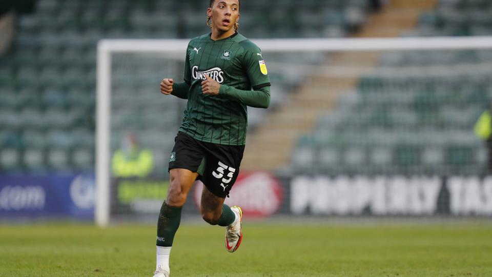 Romoney Crichlow on debut at Home Park
