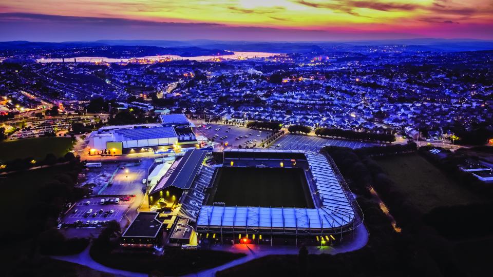 Home Park under the lights