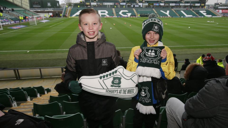 Young supporters at Home Park