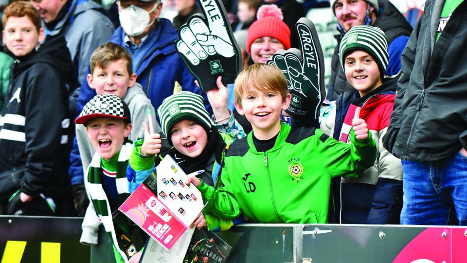 Young Argyle supporter at Home Park