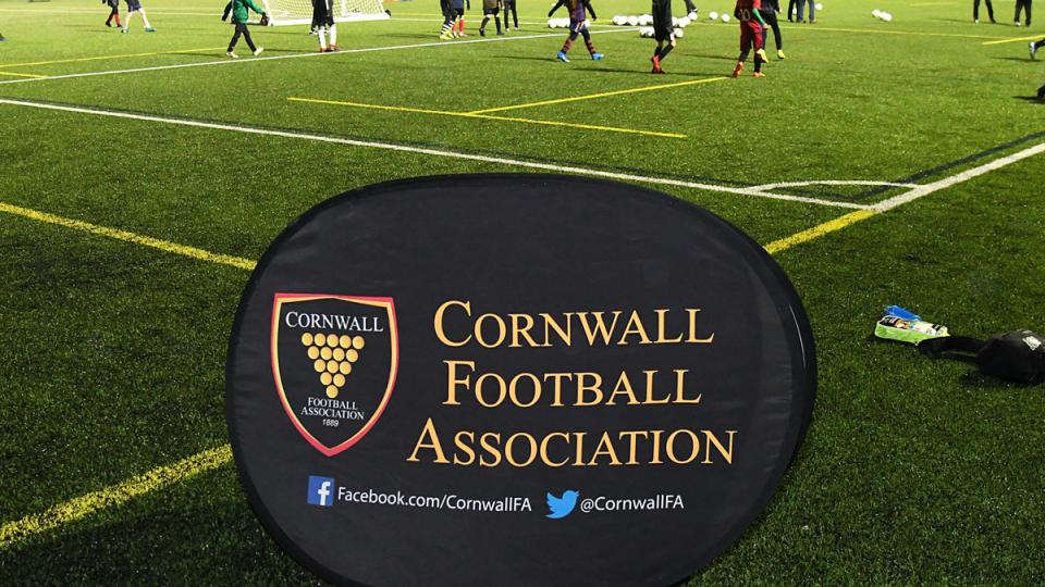 Cornwall FA branding at Argyle's Academy hub