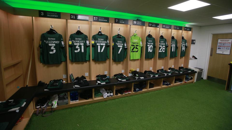 First team shirts in the dressing room