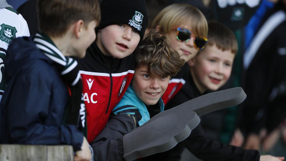 Young fans at Home Park