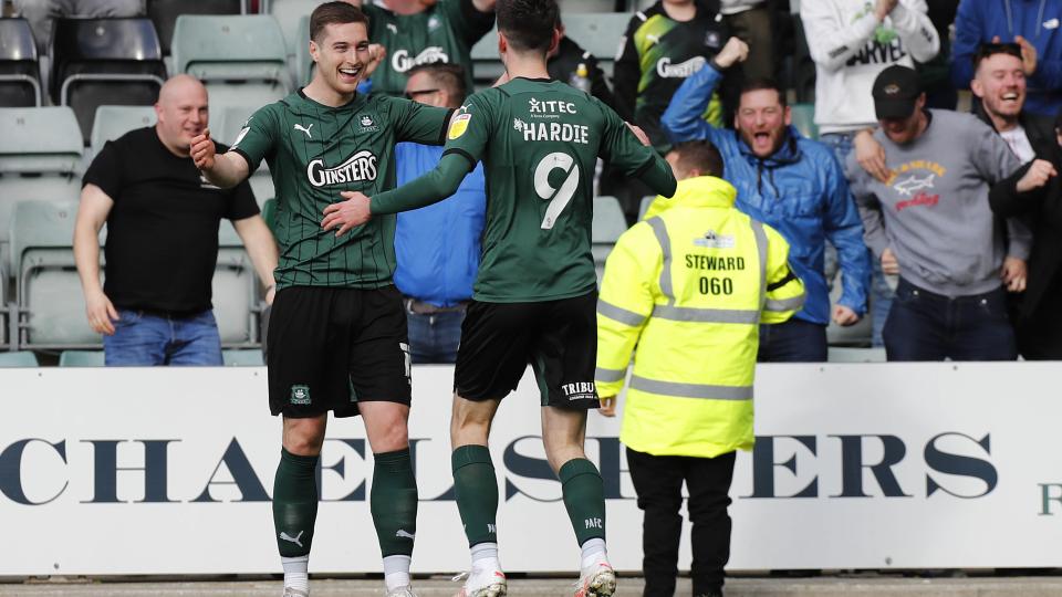 The Pilgrims scorers in defeating Morecambe 
