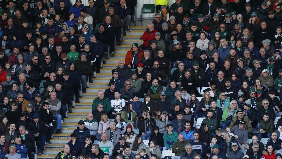 Supporters against Morecambe