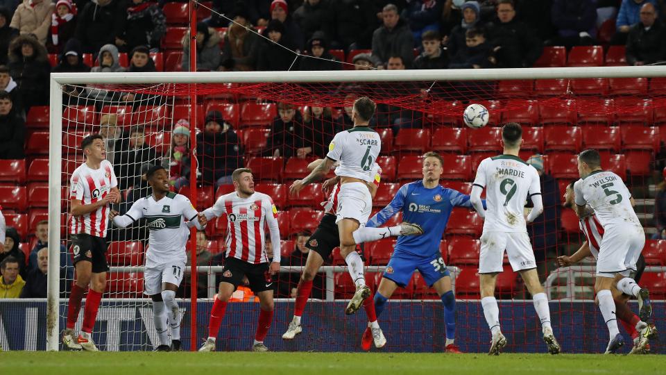 Dan Scarr scores at the Stadium of Light