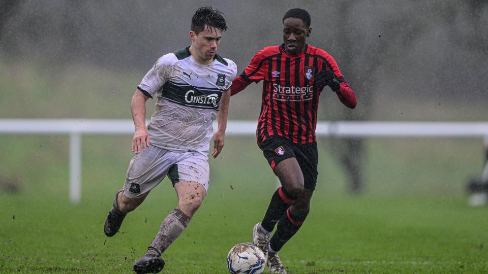 Oscar Rutherford dribbles