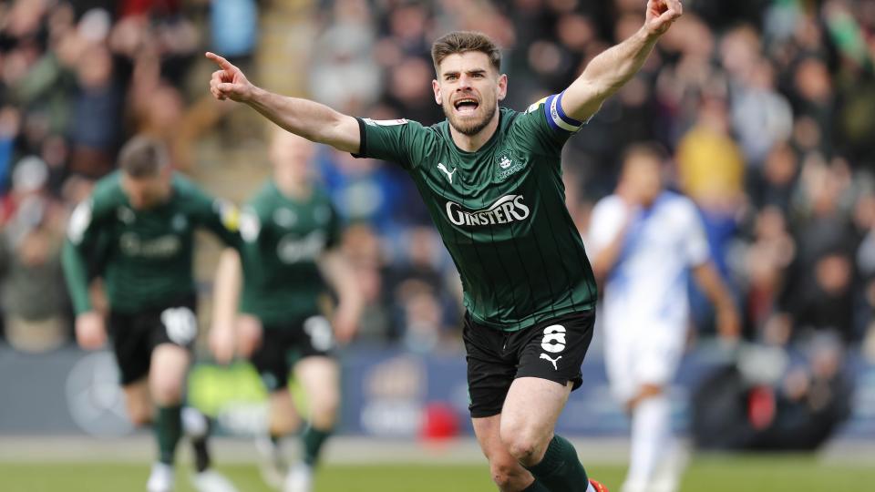 Captain Joe Edwards celebrates a brilliant winner