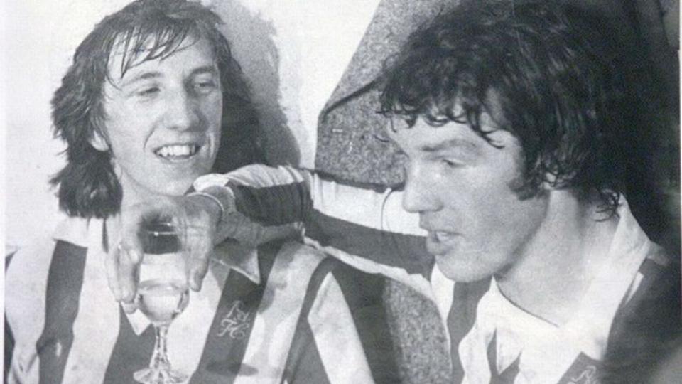 Mariner and Rafferty after sealing promotion