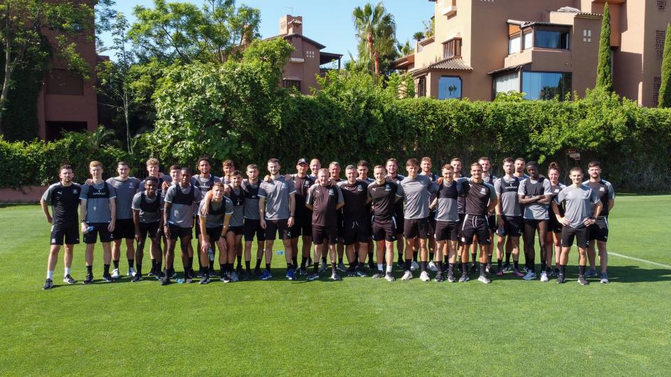 Team photo in Spain