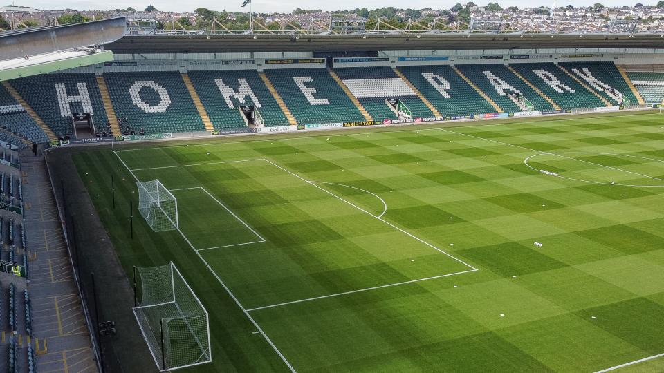 Home Park in the sunshine