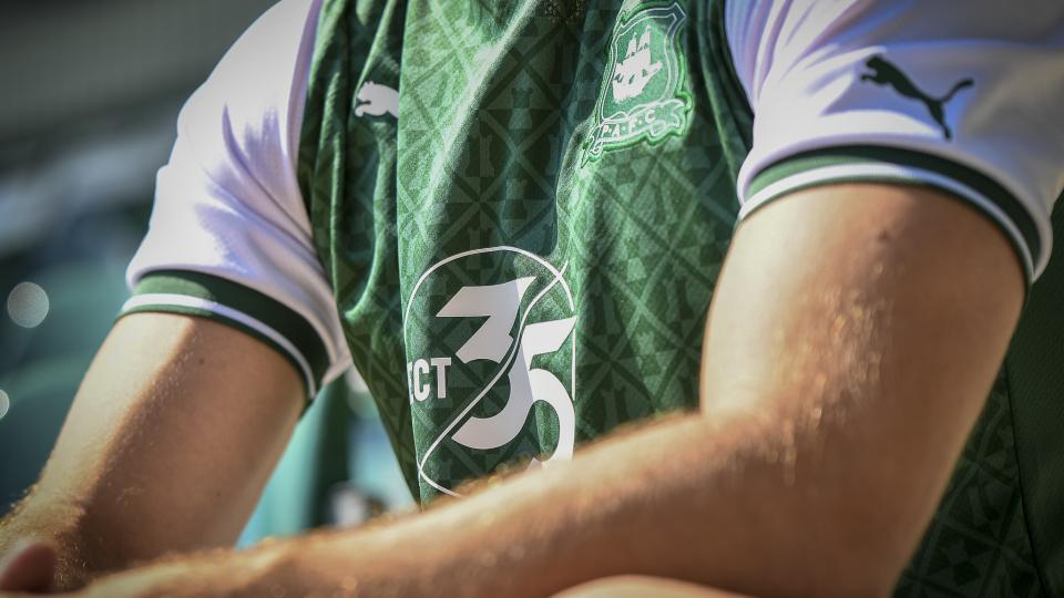 Project 35 logo on home shirt