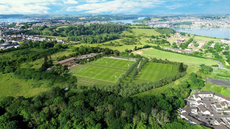 An aerial view of what a future training complex might look like
