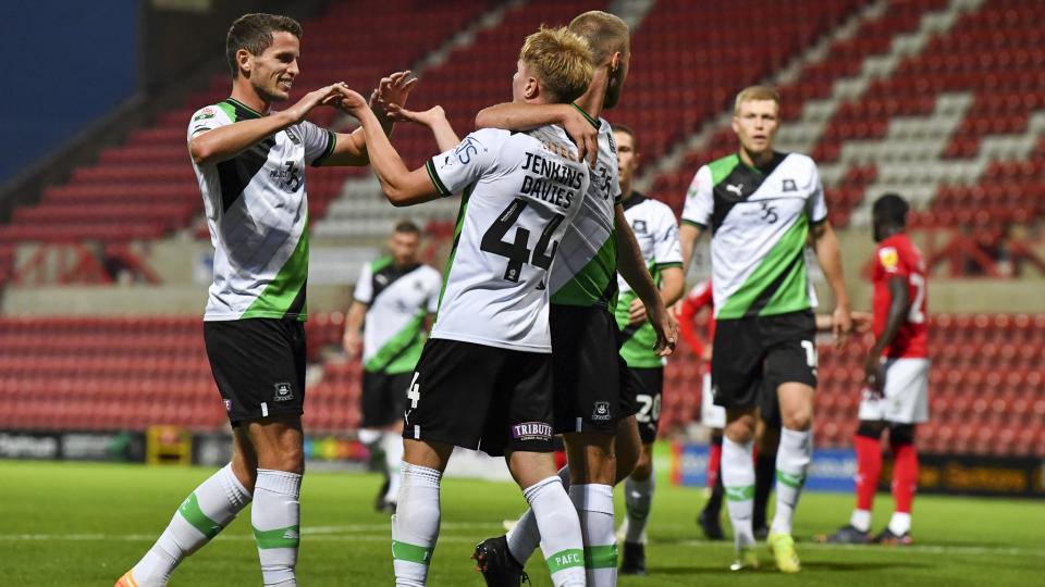 Will Jenkins Davies celebrates scoring opener