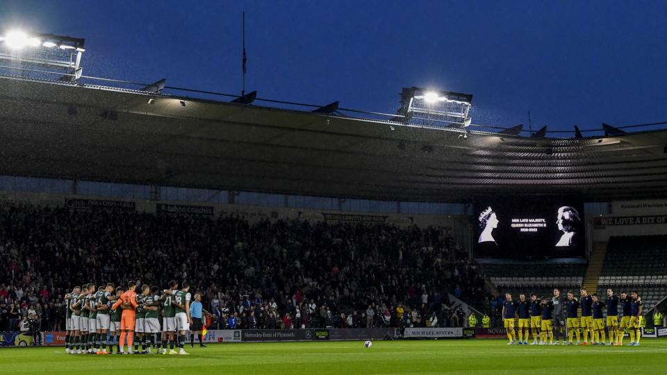 Minute's silence at Home Park for Queen Elizabeth II