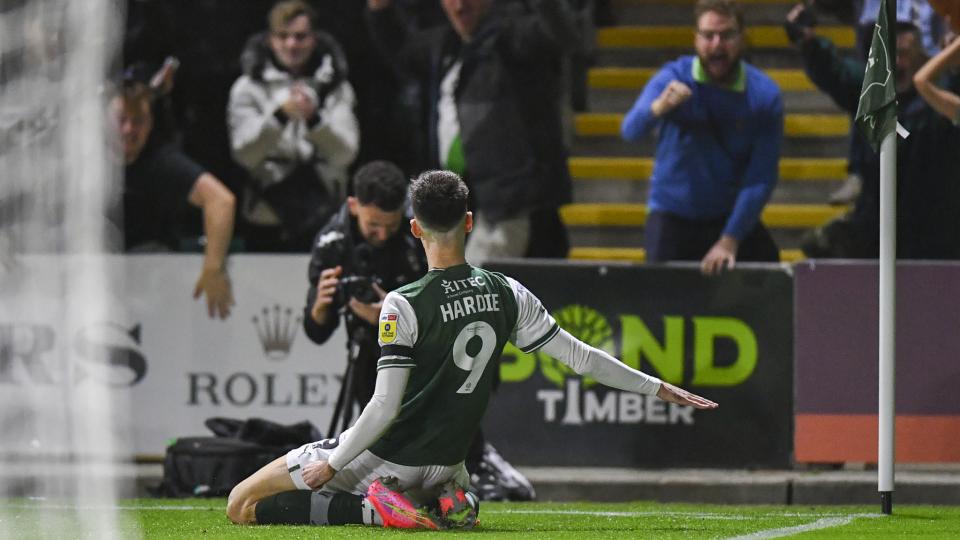 Ryan Hardie celebrates the opening goal