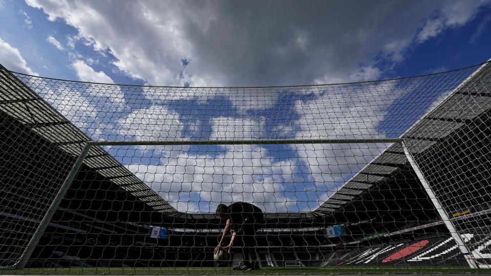 Behind the goal at Stadium MK