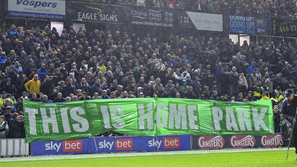A packed Mayflower Grandstand