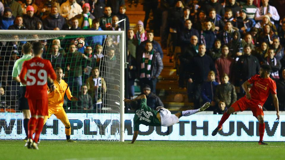 Jake Jervis' volley against Liverpool in FA Cup replay