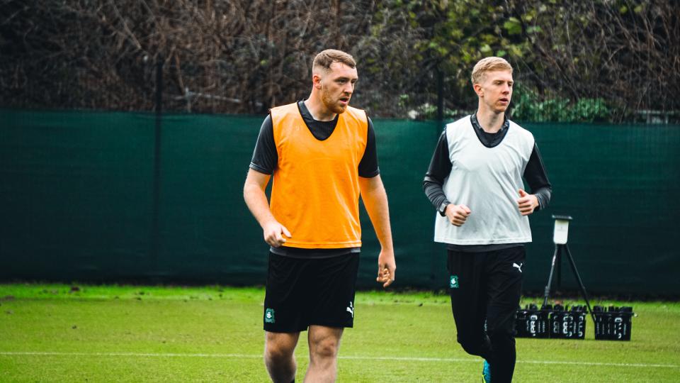 Luke Jephcott and Ryan Law training fro Argyle
