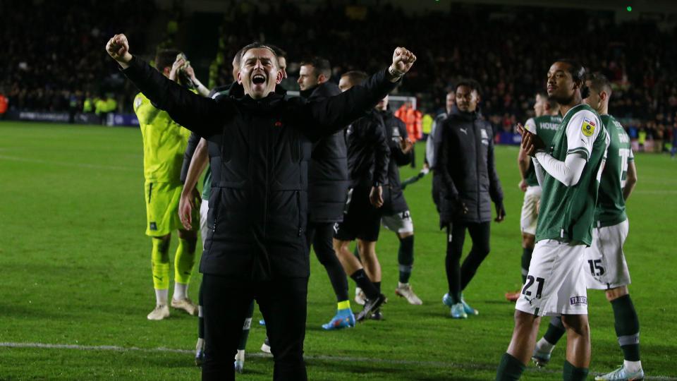 Steven Schumacher celebrates with the Green Army