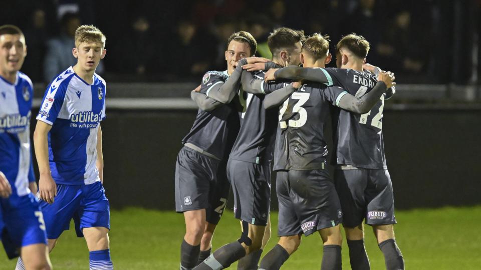Ryan Hardie scores at Bristol Rovers
