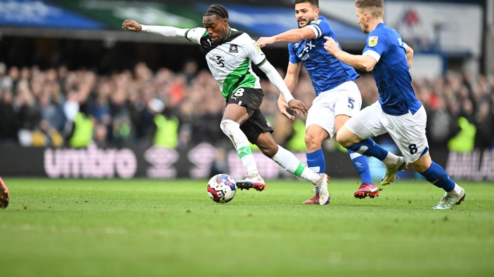 Jay Matete wheels away in midfield