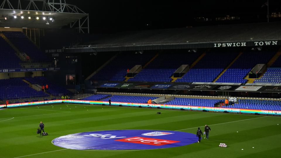 Portman Road at night