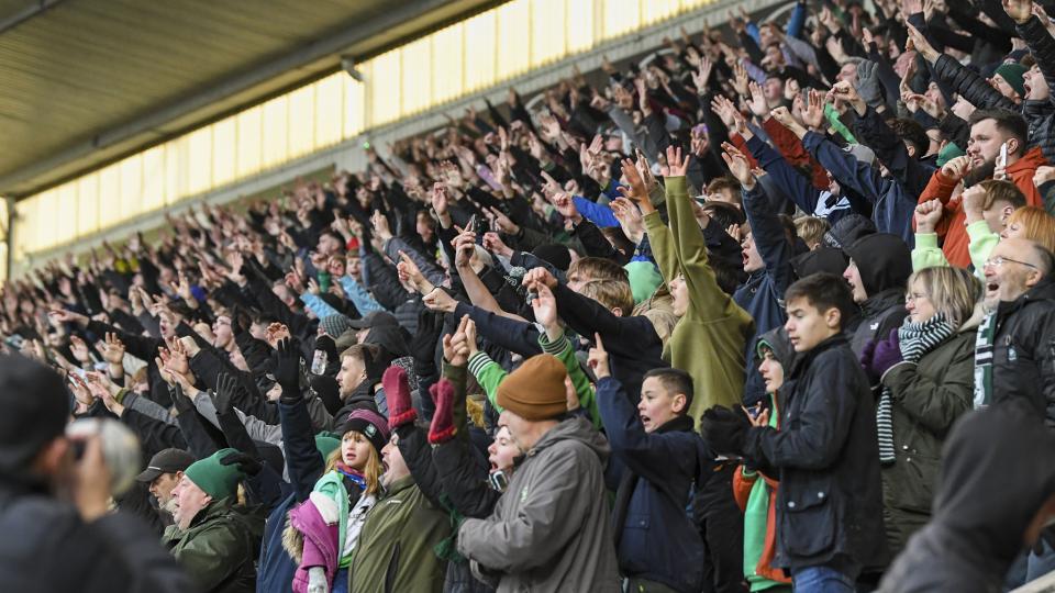 The Green Army against Cheltenham Town