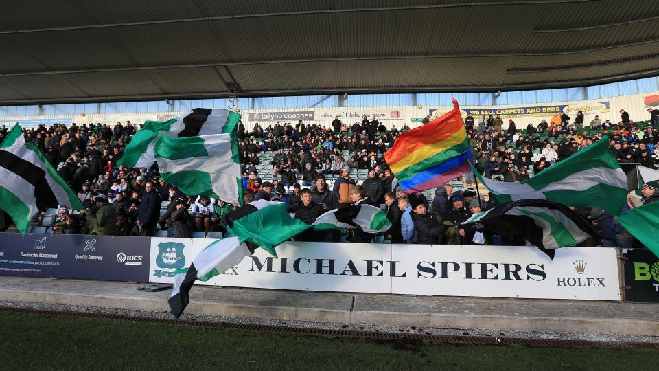 Rainbow flag at Home Park 