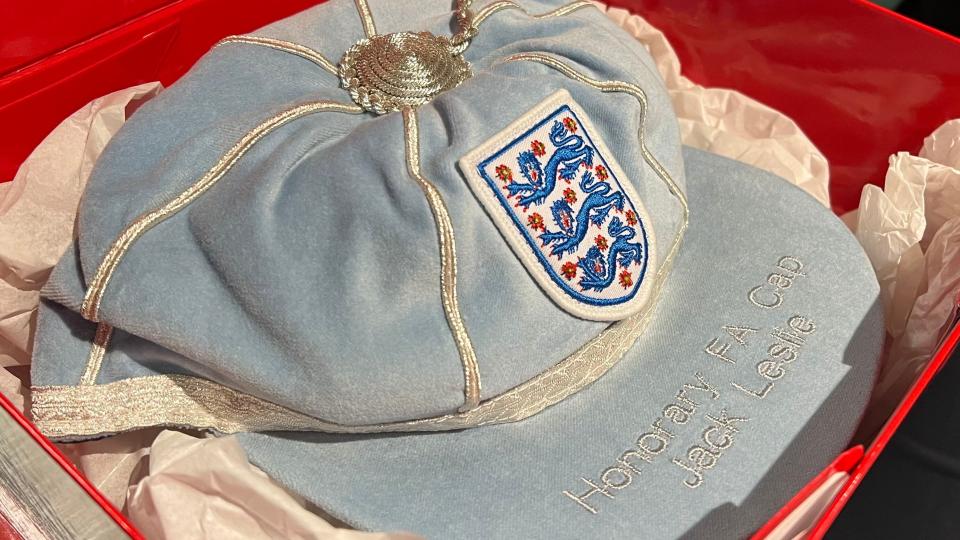 Honorary England cap for Jack Leslie
