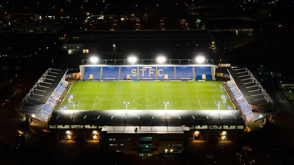 Montgomery Waters Meadow, home of Shrewsbury Town FC