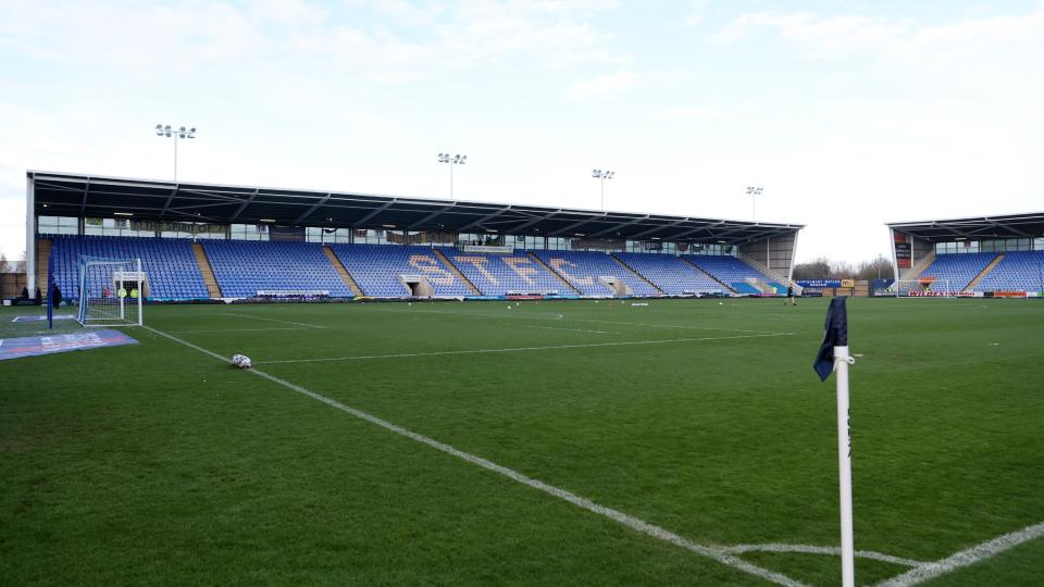 Montgomery Waters Meadow, home of Shrewsbury Town FC