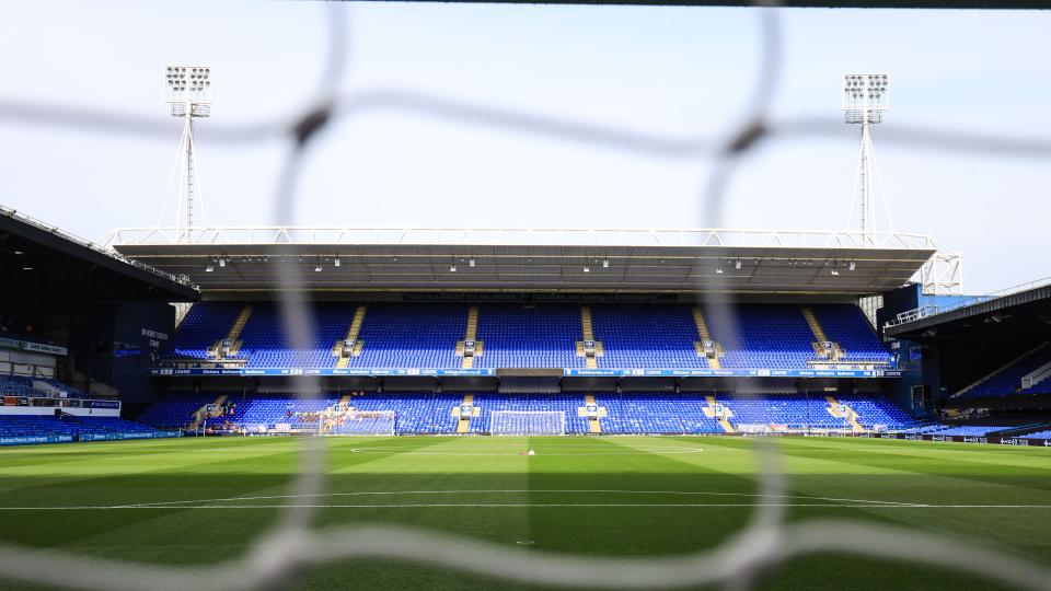 View from behind the goal at Portman Road