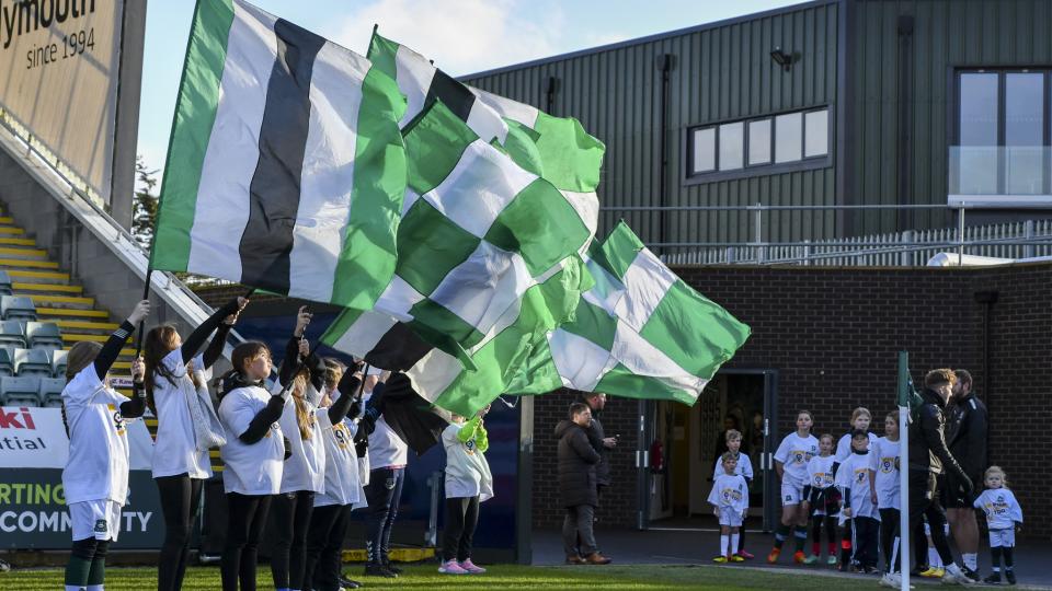 Pre match for Argyle Women at Home Park against Cardiff City 