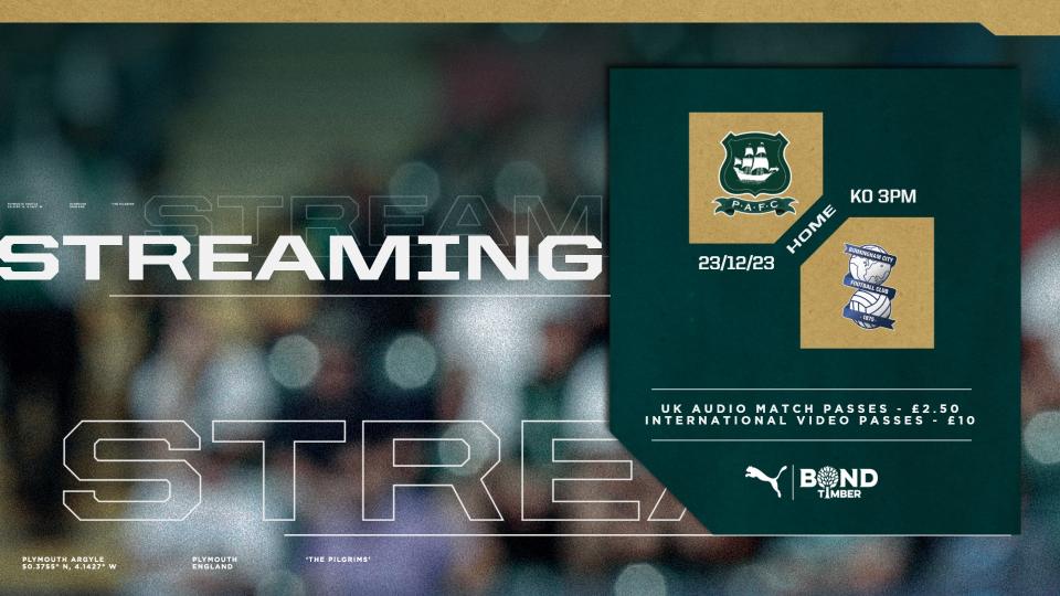 Argyle TV | Birmingham City (H)