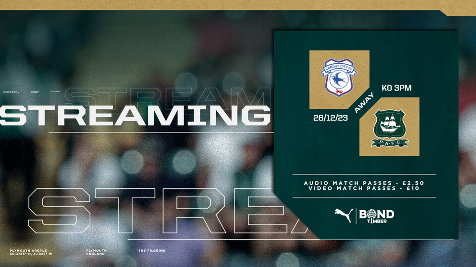 Live on Argyle TV | Cardiff City (A)