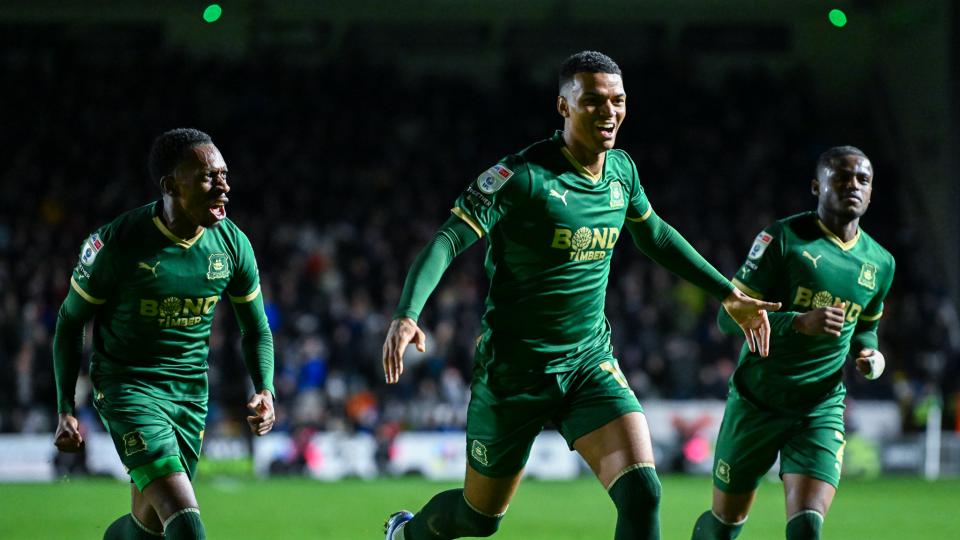 Morgan Whittaker celebrates scoring against Birmingham City