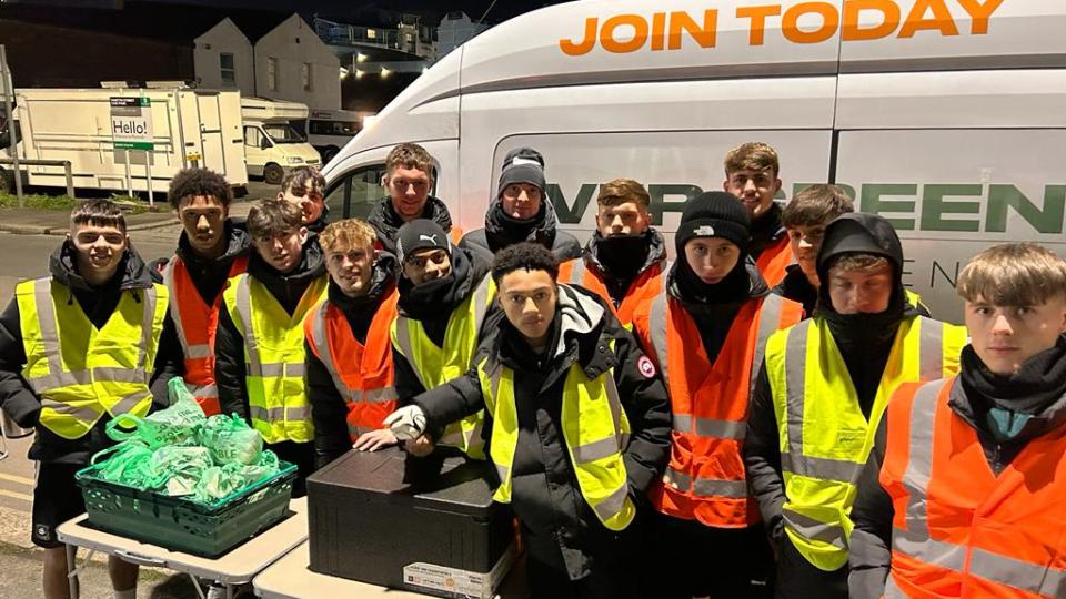 Under-18s on Plymouth Soup Run