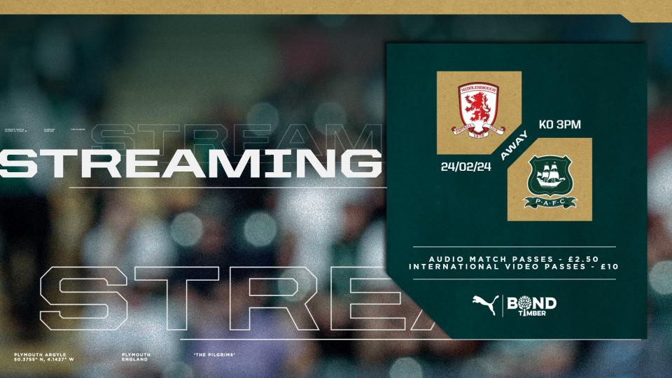 Argyle TV | Middlesbrough (A)