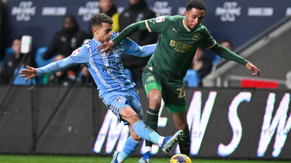 Brendan Galloway in action against Coventry 