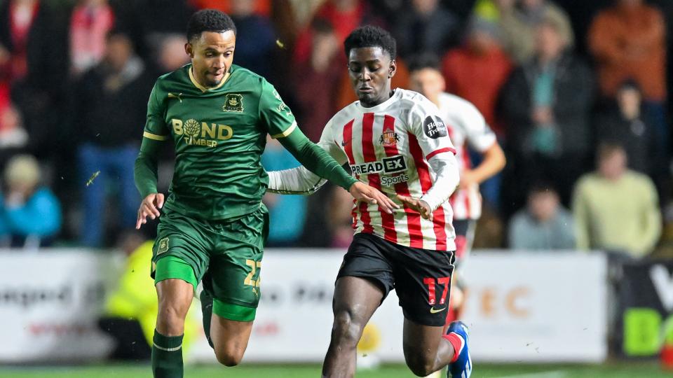Brendan Galloway in action against Sunderland